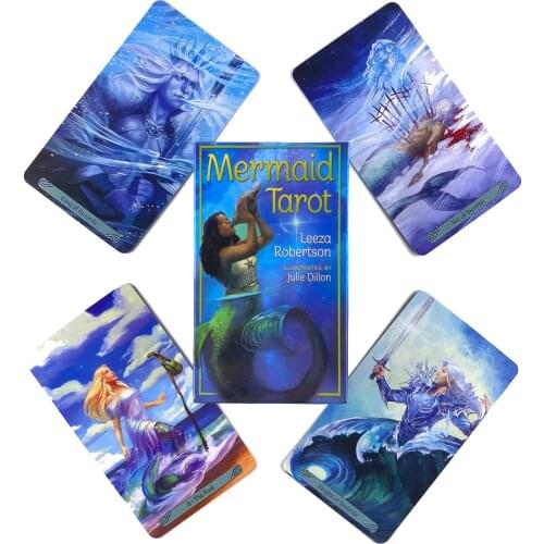 Mermaid Tarot Deck Leisure Party Table Game High Quality Fortune-telling Prophecy Oracle Cards With Guide Book