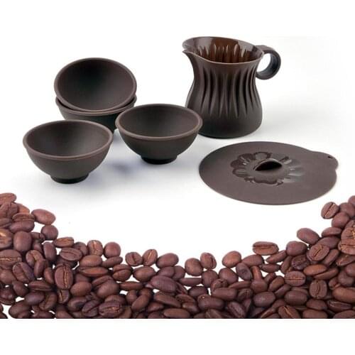 Portable outdoor travel silicone coffee tea kettle cup