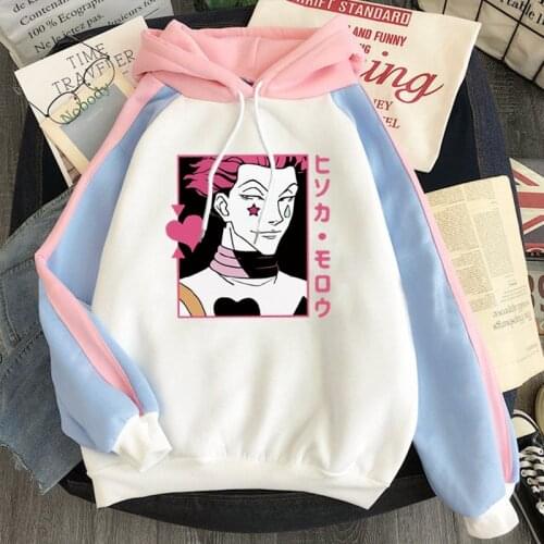 Kpop hunter X hunter Hisoka Oversize Hoodie Long Sleeve Sweatshirts Korean Loose Hoodies Women Casual Outfits Lover Dropshipping