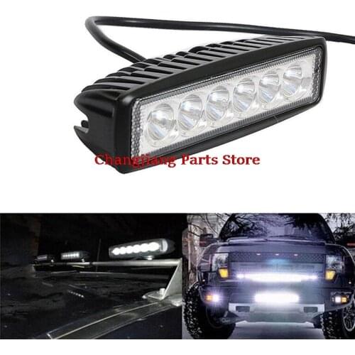 Universal Fog Lights Led Bar Car Flood Lamp Driving Offroad LED Work 18W 12V 4WD led beams Work Light Spotlight