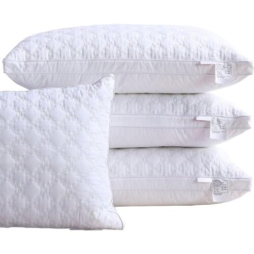 Thickened Feather Pillow PP Cotton Pillow Core Bedding Set 48*74cm Solid Color Pillow Inner Bedroom Home Textile Home & Living