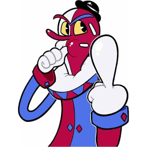 EARLFAMILY 13cm x 10.1cm for Cuphead Beppi Vinyl Car Stickers RV VAN Trunk Car Door Decoration Waterproof Scratch-proof Decal