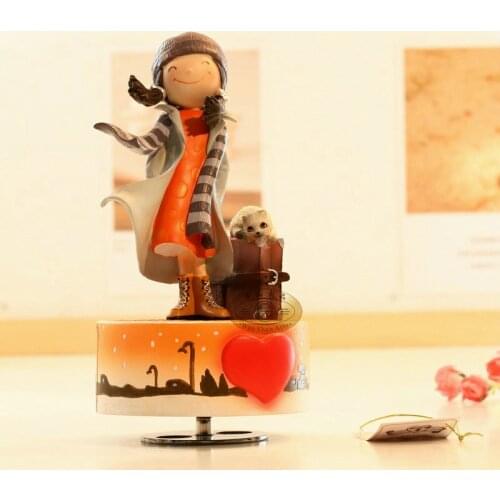 Rotating decorations music box music box birthday gift girlfriend gifts honey for wedding and Christmas free shipping