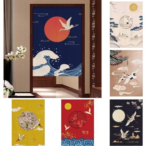 Japanese Fabric Curtain Kitchen Half Panel Curtain Bedroom Door Curtain Blackout Curtain Home Decoration Doorway Hanging Curtain
