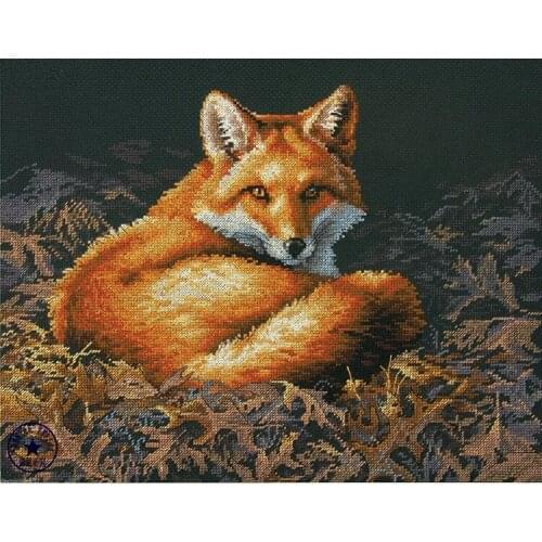 14/16/18/27/28 Free delivery Top Quality popular counted cross stitch kit fox dimensions 35318
