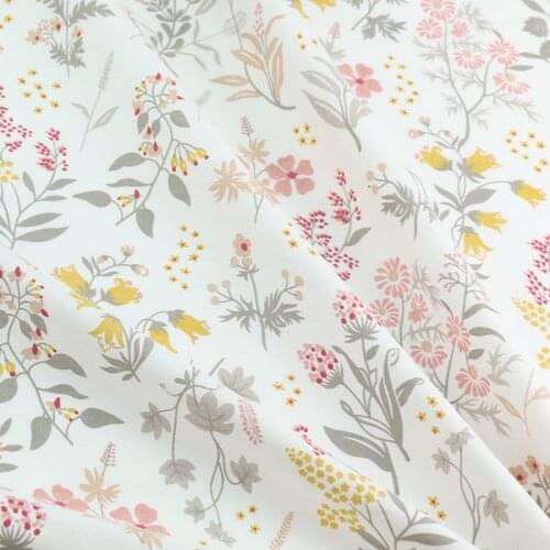 235cm x 50cm pink floral full cotton lining DIY Sheet Quilt cover Bedding cloth Decorate manual fabric