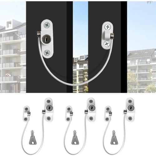 3 Pcs/lot Child Protection Baby Safety Window Lock Stainless Steel Child Safety Locks Protection for Windows From Children Lock
