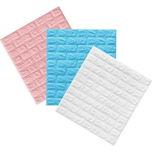 77x70CM 3D Wall Panels Self-Adhesive Foam Brick Wallpaper For Wall Decor Living Room Bedroom House Decoration Bathroom Sticker