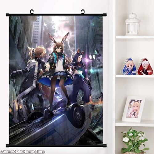Anime Game Arknights amiya Sexy loli Wall Scroll Mural Poster Wall Hanging Poster DIY Fashion Cartoon Home Decor Collection Art