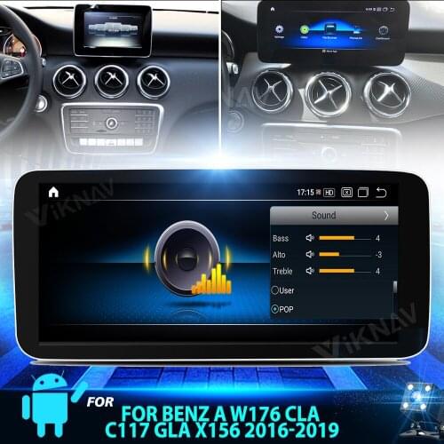 For Mercedes benz A W176 CLA C117 GLA X156 2016 2017 2018 2019 Android auto radio car video player tape recorder gps autoradio