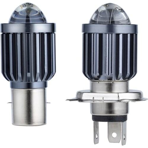 BA20D Motorcycle Mini LED Projector Bulbs Dual Colors Scooter E-Bikes