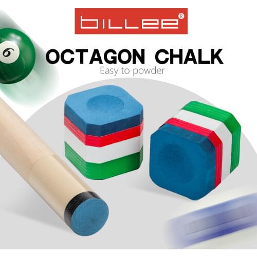 BILLEE Billiards Chalk Snooker Chalk Pool Cue Chalk Octagon Powder Chalk Billiard Accessories