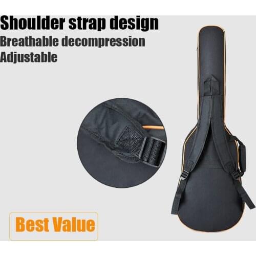 40/41 inchs Oxford Fabric Electric Guitar Case Colorful Edge Gig Bag Double Straps Pad 8mm Cotton Thickening Soft Cover
