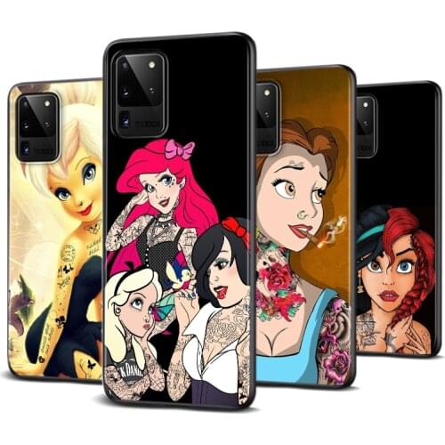 Disney Princess Tattoo For Samsung Galaxy A91 A81 A72 A71 A52 A51 A42 A41 A32 A31 A22 A21 A12 A11 A3 A02 A01 Phone Case