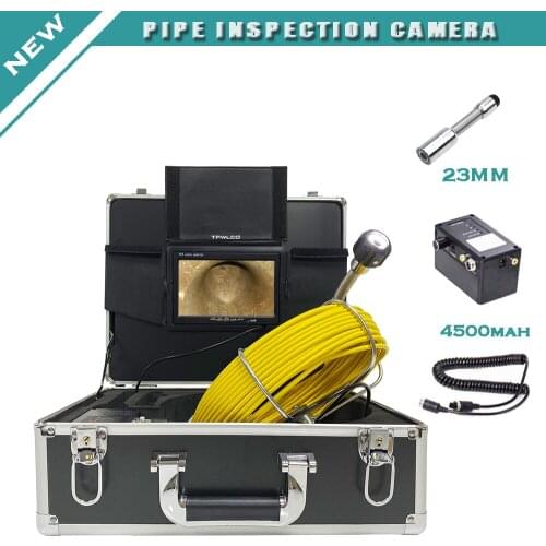 720P Underwater Pipe Camera Professional Waterproof IP68 23mm Lens 4500mah Battery Portable Drain Sewer Inspection System