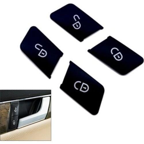4PCS/set Car Door Lock Unlock Switch Button Cover Trim For Mercedes Benz Class W204 2007-2014 W212 2010-2015