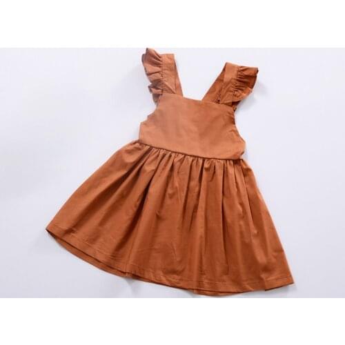 1-4 Years Little Girl Summer Dress Swing Flared Kids Casual Sundress Children Fashion Ruffles Outfit Clothes Girl Birthday Dress