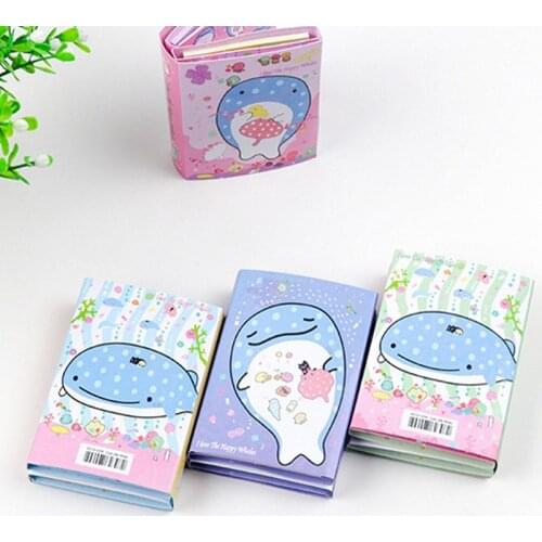 Cute Whale Fish Folding Memopads Marker Message Sticky Notes Decor Bookmark School Office Supply Student Stationery