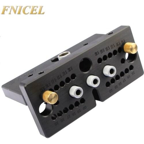 3 In 1 Woodworking Dowel Jig Set Drill Guide Dowelling Jig Master Kit Locator for 6/8/10mm Dowels Circular Tenon Hole Locator