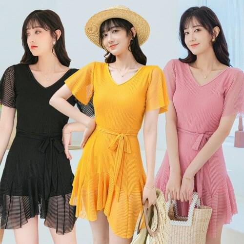 2021 New Sexy One Piece Swimsuit Women Solid Swimwear Wrap Monokini Push Up Swim Suit Pad Bathing Suit Beach Swimskirt