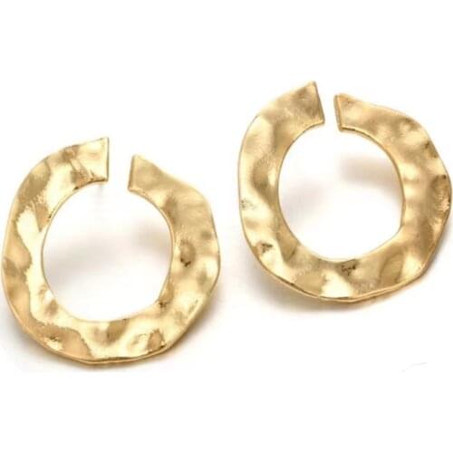 New euro-american style simple Retro semi-cool style c-shaped bow-shaped Notch earrings