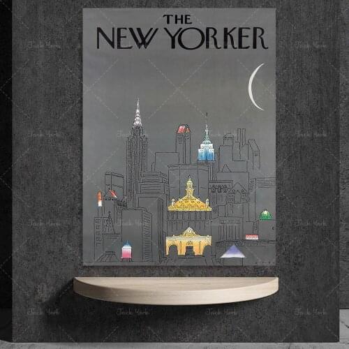 New Yorker Magazine Cover 1979 Poster, Printable , Digital Download, Manhattan view