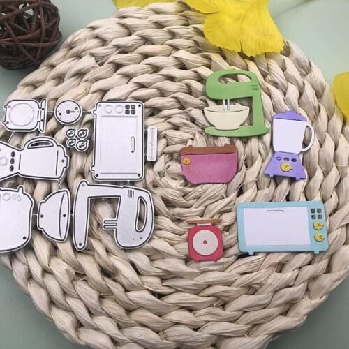 Panalisacraft cute kitchen tools bread maker Metal Cutting Dies cooking diecut scrapbooking Album Paper Card Craft Embossing