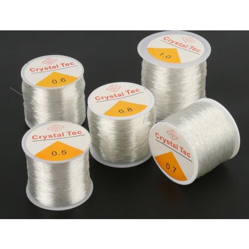 80/100M Plastic Crystal DIY Beading Stretch Cords Elastic Line Jewelry Making Supply Wire String Jewery Thread String Thread