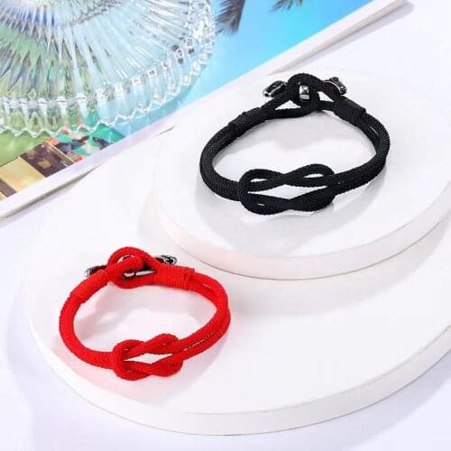 2021 New crossborder European and American punk style braided rope bracelet 2 colors