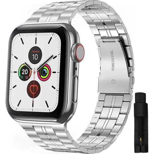 Stainless Steel strap for apple watch band 44mm 40mm iwatch se series 6 5 4 3 42mm 38mm bands Upgrade adapter man women strap