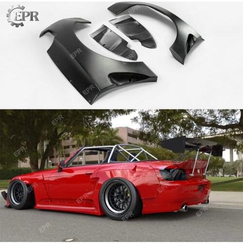 For S2000 AP1 AP2 ROB Style FRP Fiber Glass Wide Rear Fender For Honda Fiberglass Bumpers Accessories Body Kit
