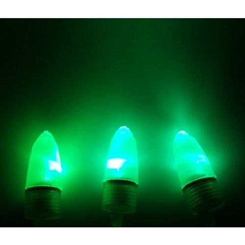 SHOU DIAO 5pcs Night Fishing Rod Tip Red LED Light Twin Bells Ring Fish Bait Alarm Freeship