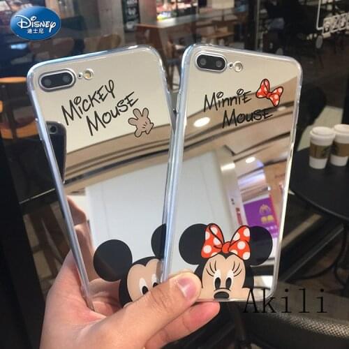 DISNEY 2021 Minnie Silicone Case for IPhone 11 Pro Xs Max iPhone SE 2020 6 6S 7 8 Plus Official Liquid Silicon 360 Full Cover