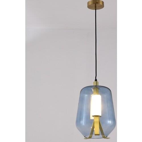 Nordic minimalist creative restaurant small pendant lights designer personality bar bedroom bedside color glass pendant lights