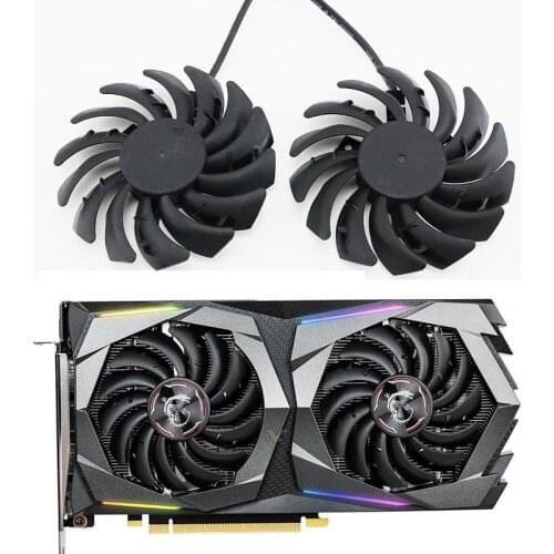 2pcs 85MM PLD09210S12HH For MSI GeForce GTX 1660 SUPER GAMING GTX1660Ti GTX 1650 4G PLD09210B12HH 4PIN 12V Cooling Fan