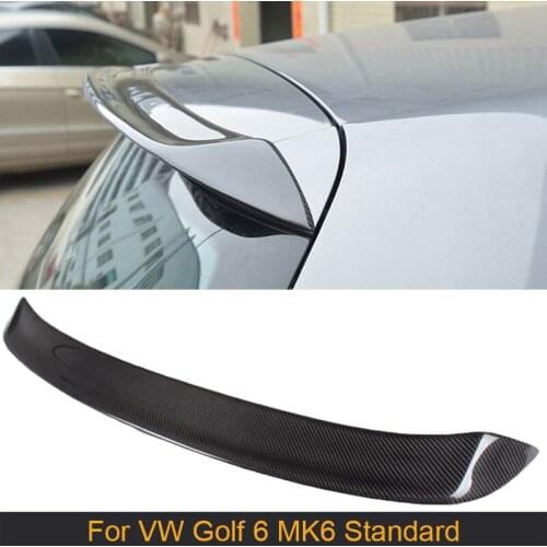 Carbon Fiber Rear Trunk Spoiler Wing For Volkswagen VW Golf VI 6 Standard 2010 - 2013 Non GTI R Grey FRP Rear Spoiler Boot Lip