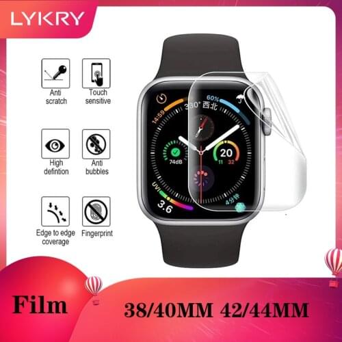 LYKRY Protective Film for iWatch 4 5 6 SE 40MM 44MM Not Tempered Glass for Apple Watch 3 2 1 38MM 42MM