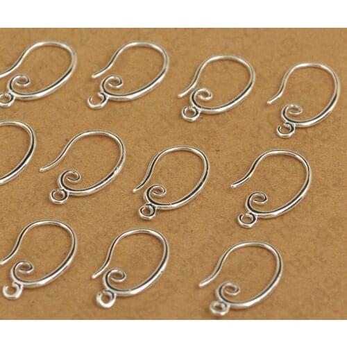 Wholesale Price 925 Sterling Silver Hook Earring Earwire DIY Women Earrings Jewelry Finding Accessories 50PCS/Lot