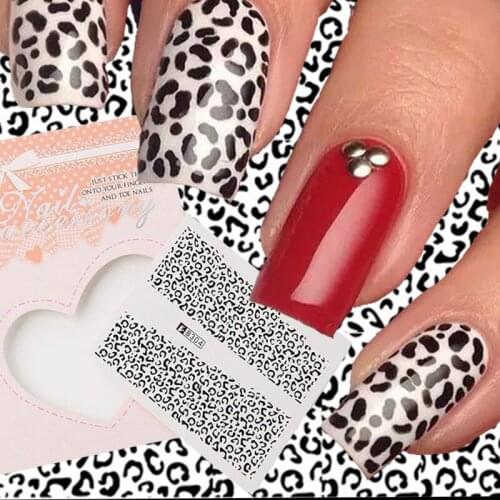 1 piece of sexy leopard nail art water transfer sticker decal animal charm DIY full wrap slider manicure art decoration
