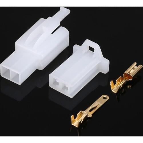 10sets Professional 2.8mm Electrical Wire Connector 2Pin Male Female Cars Ebike Quick Connection Electric Wire Terminal Plug Kit