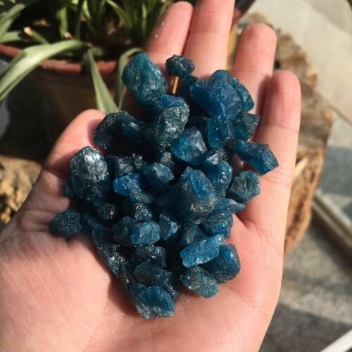 100g AAA+ natural stones and minerals blue apatite raw gemstone reiki healing crystals rough gem bead material DIY jewelry