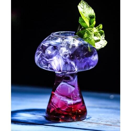245ml New net red mushroom cup Cocktail Cup creative molecular gourmet bar special wine cup personality glass tumbler cup