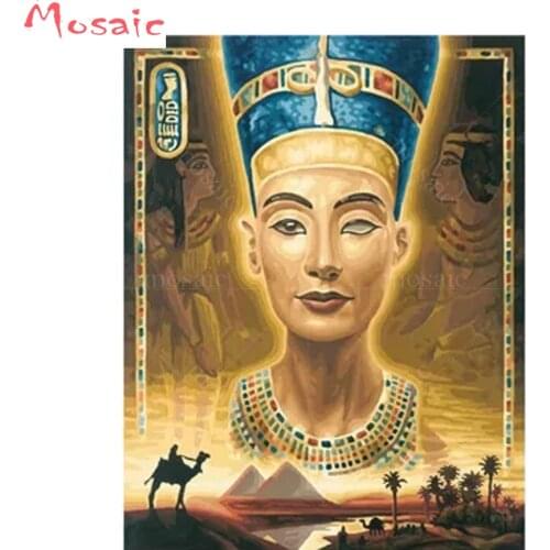 5D DIY diamond embroidery"nefertiti egypt"daimond painting Cross Stitch full square Rhinestone mosaic painting,wall stickers
