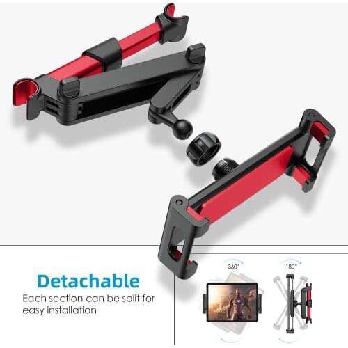 Car Rear Pillow Phone Holder Tablet Car Stand Seat Rear Headrest Mounting Bracket for iPhone X8 iPad Mini Tablet 5-13 Inch