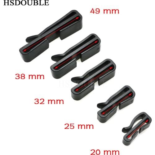 Black Quick Slip Keeper Buckle clip Slider For Molle Tactical backpack Adjusting Strap Webbing