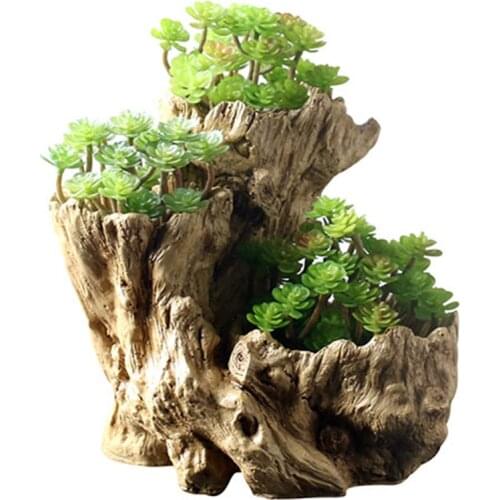 Retro Tree Root Shape Planter Set Large Size Succulent Flower Pot 3pcs/set Vase Garden Arts Craft Ornaments Pot