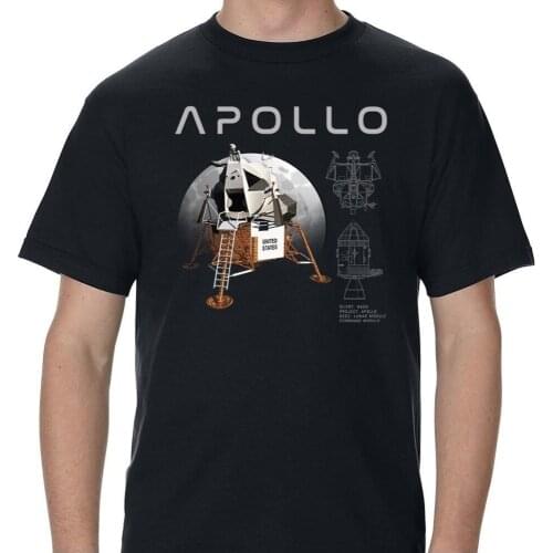 Apollo Lunar Module And Lander Design T-Shirt Fashion 2019 Brand Design T Shirts Casual Cool Green Tee Shirts