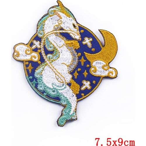 E2990 Funny Cartoon Dragon Embroidered Patches Iron or Sew On Badges Clothes Shoes Applique DIY Decoration