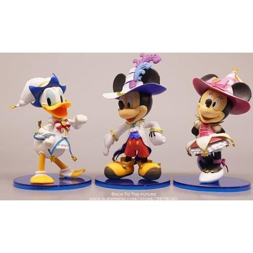Disney Mickey Mouse Donald Duck 12-14cm 3pcs/set Action Figure Anime Decoration Collection Figurine Toy model for children gift