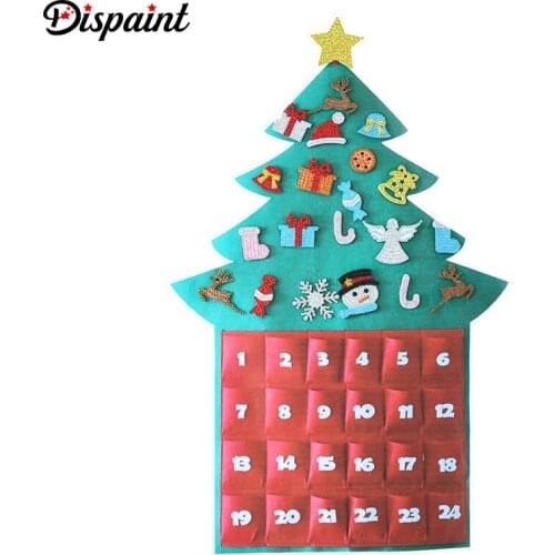 Dispaint 5D DIY Diamond Painting Christmas Tree New Year Gift Kid Toy Artificial Tree Wall Window Sticker Christmas Home Decor